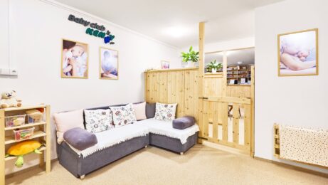 Kurzy plavání pro&nbsp;děti Praha - čekárna